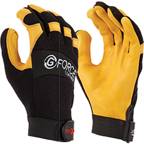 MAXISAFE MECHANICS GLOVES G-Force Mechanics Glove Leather, Small