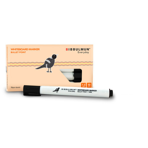 BIBBULMUN WHITEBOARD MARKER Bullet Black