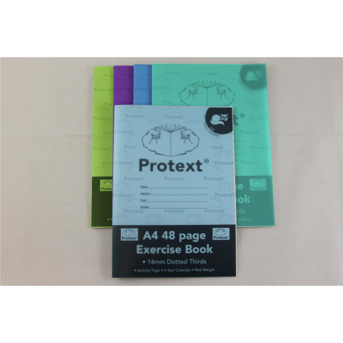 PROTEXT EXERCISE BOOK A4 48pgs 14mm Dotted Thirds - Cat