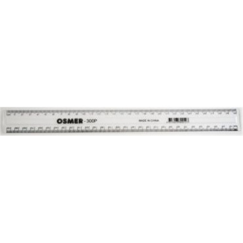 OSMER PLASTIC RULER 300mm clear *** See Also RULCP30 ***