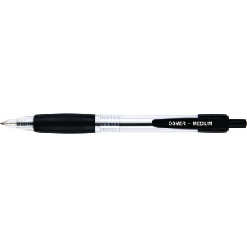 OSMER RETRACTABLE BALLPOINT PENS Black Bx12