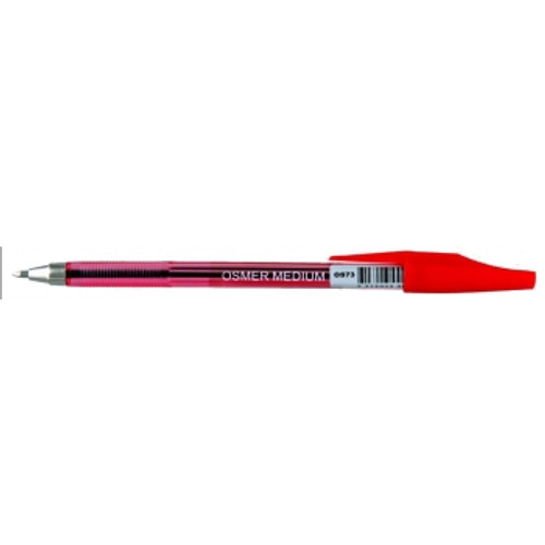 OSMER BALLPOINT PEN Red, Medium 1mm Each