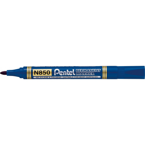 Pentel N850 Permanent Marker Bullet Point 1.5mm Blue, Each