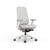ACAMA Stylish High Back Office Chair With Synchro Mechanism and Arms in Oatmeal Colour and White Frame, Each