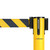 Retractable Belt Barrier Yellow Post - Black/Yellow