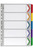 MARBIG PLASTIC BLACK/WHITE TABBED MANILLA DIVIDERS 1-5 Tab A4 Black/White