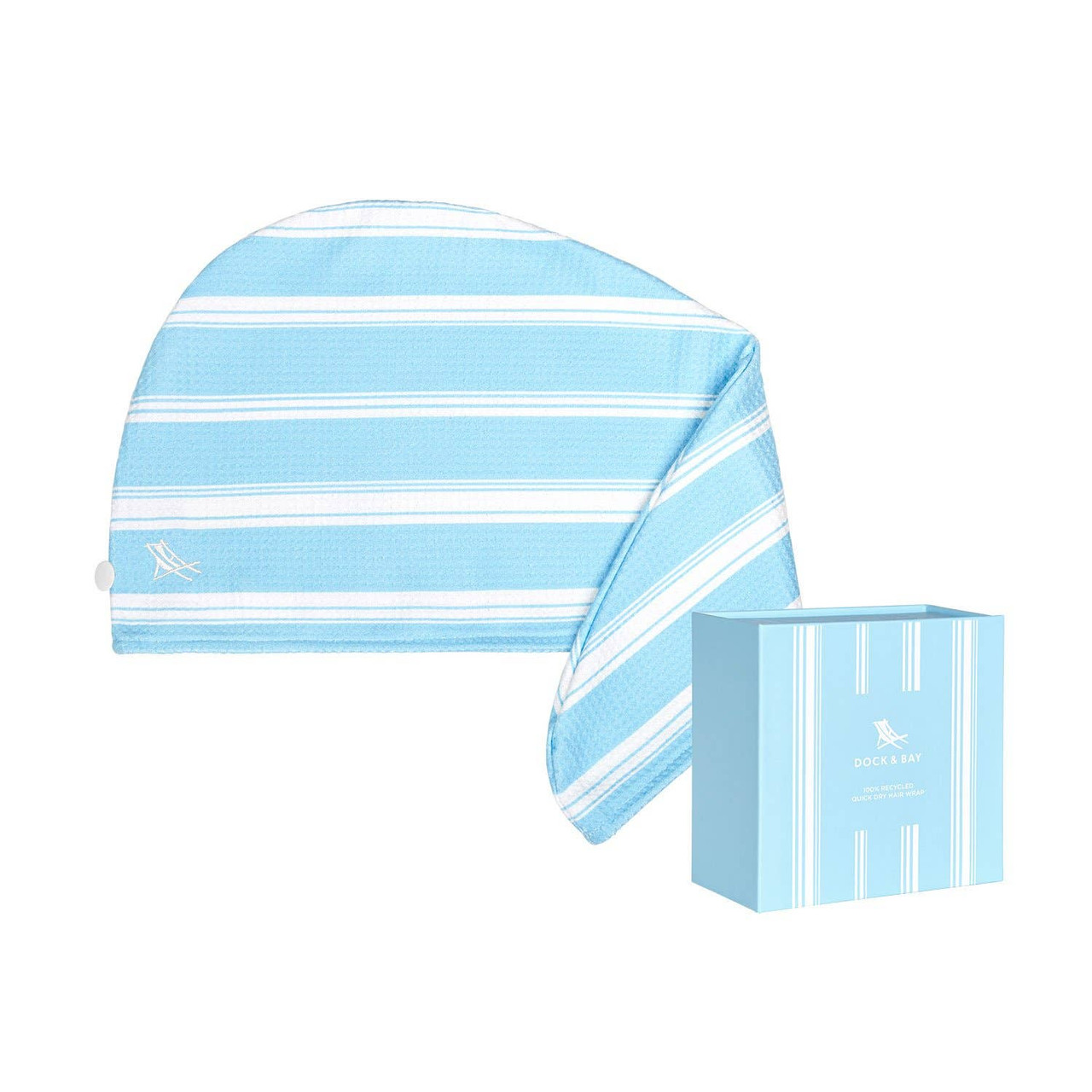 Dock & Bay Quick Dry Hair Wrap - Chamomile Blue - Coastal Remedy