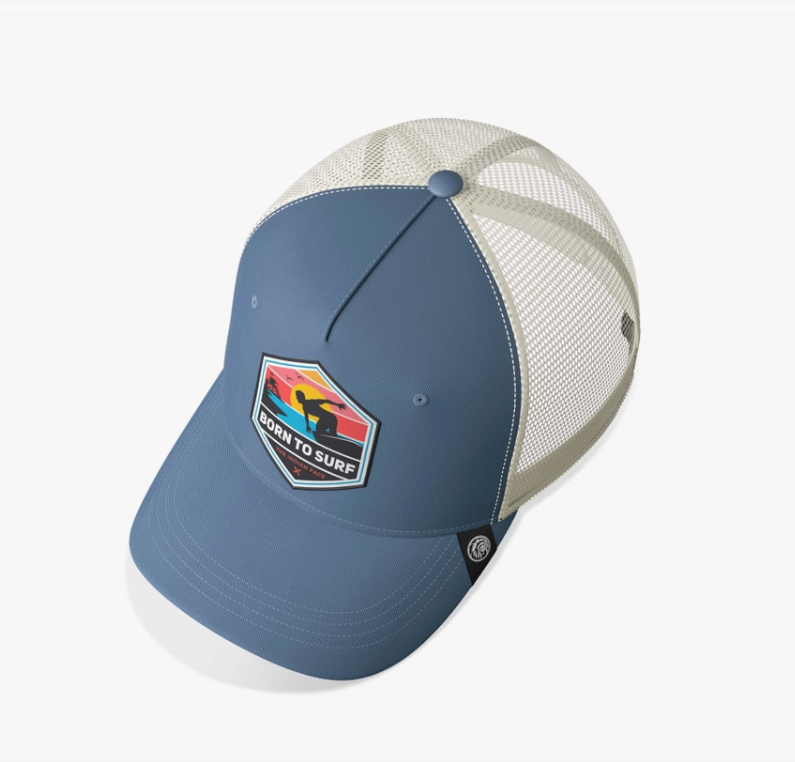 Cappello Trucker The Indian Face Born To Bodyboard – Unisex Blu
