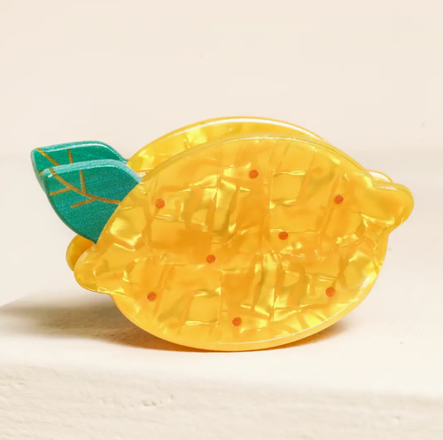 Large Lemon Hair Clip - Lisa Angel