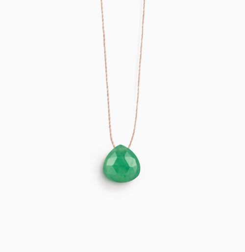 Green Aventurine Fine Cord Necklace - Wanderlust Life