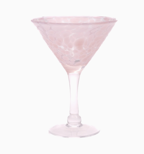Large Martini Glass: Blush Pink - The Glass House