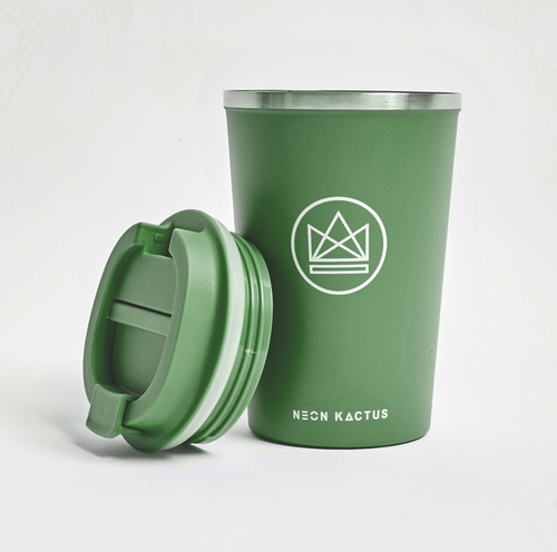 Neon Kactus -  Olive Stainless Steel Coffee Cup 