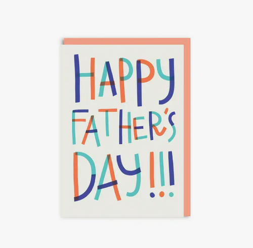 Happy Father's Day Text Greeting Card - Ohh Deer  UK