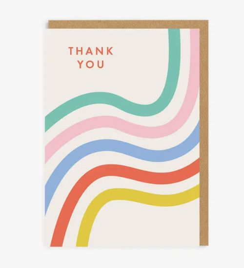 Thank You Stripes Greeting Card - Ohh Deer UK