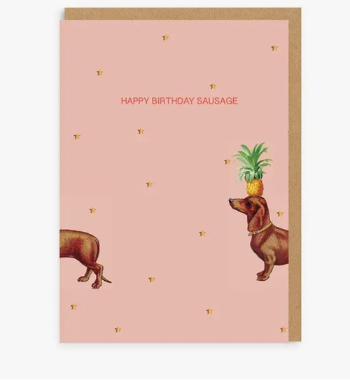 Happy Birthday Sausage Greeting Card - Ohh Deer UK