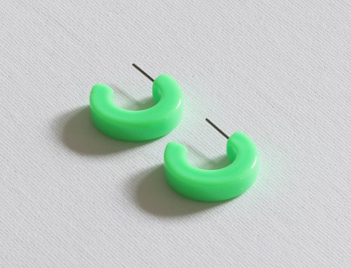 Marina Neon Hoop Earrings - Big Metal London