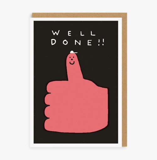 Well Done Thumbs Up Greeting Card - Ohh Deer UK