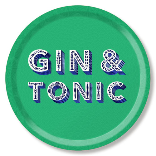 Gin & Tonic / green - Tray 39cm -  Asta Barrington  (Jamida)