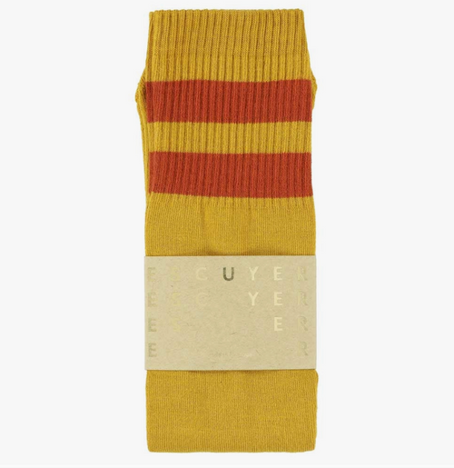 Unisex Tube Socks - Escuyer - Mustard / Orange