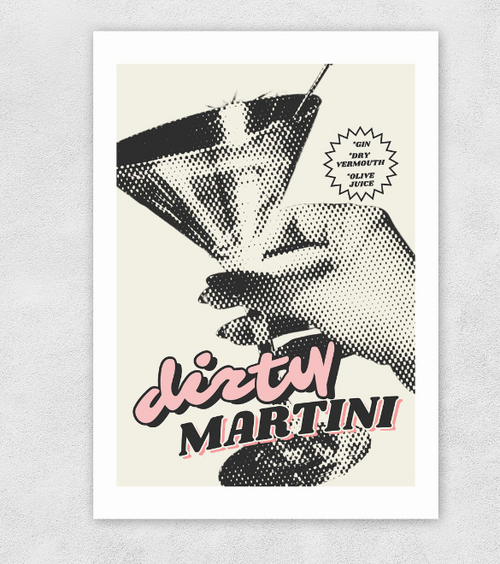 Retro Dirty Martini - East End Prints