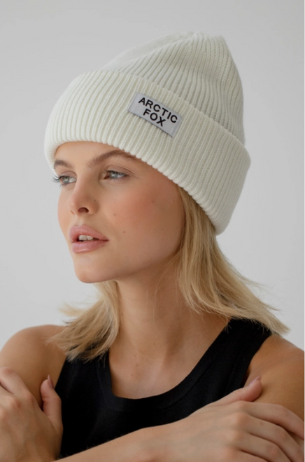 The Recycled Bottle Beanie - Winter White - Arctic Fox & Co