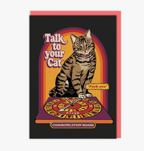 Talk To Your Cat Greeting Card - Ohh Deer UK