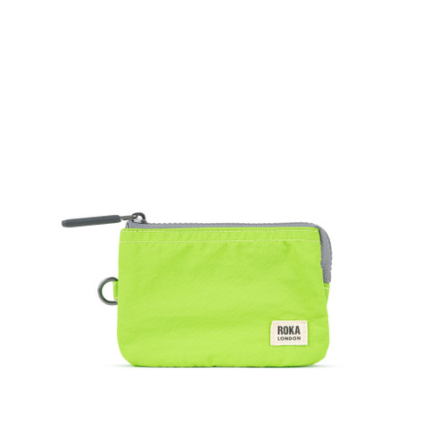 Roka Wallet - Carnaby Lime - Recycled Taslon - Small