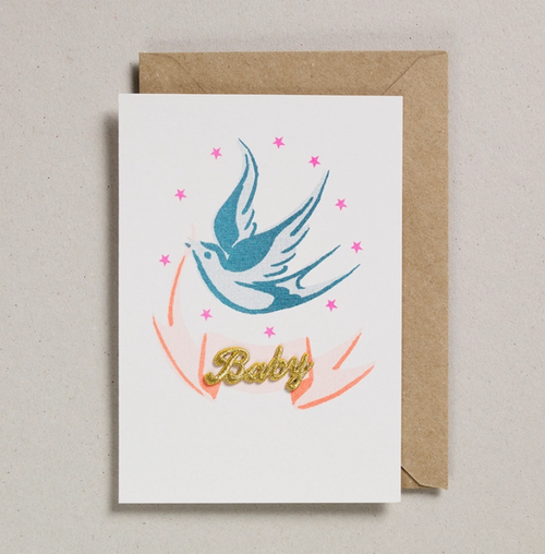 Riso Baby Cards - Banner Bird - By  Petra Boase