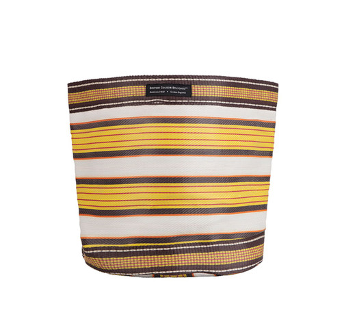 British Colour Standard - Eco Woven Plant Pot Cover in Tuscan Yellow, Pearl & Rose Beige