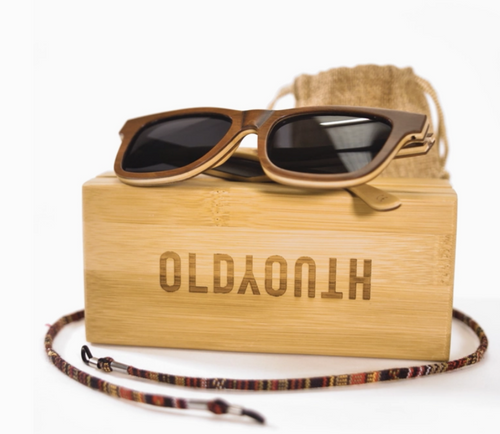 Old Youth Skateboard Wood Sunglasses - Polarised + Case