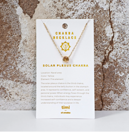 Chakra Crystal Necklace - Solar Plexus - Timi of Sweden
