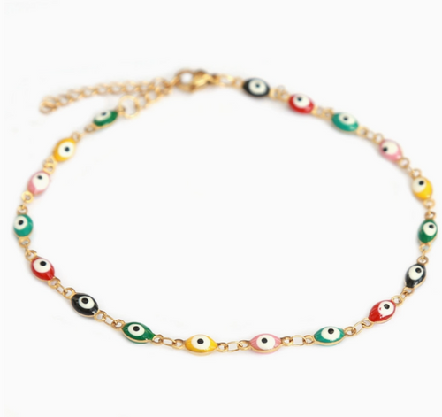 Anklet - Golden Evil Eye - Love Ibiza