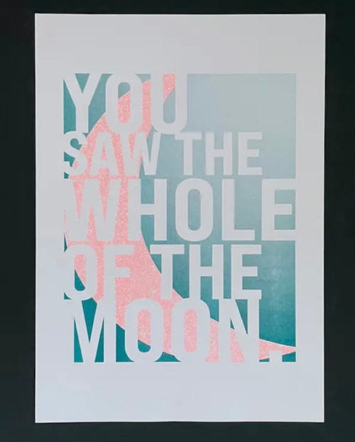 A3 Riso Print Moon - Little Paper Soul A3 Riso Print Moon - Little Paper Soul