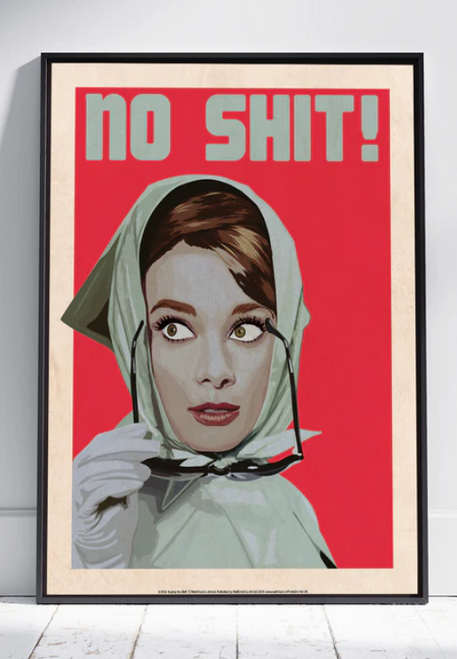 No Shit Audrey - A3 Print - WallChart Co No Shit Audrey - A3 Print - WallChart Co