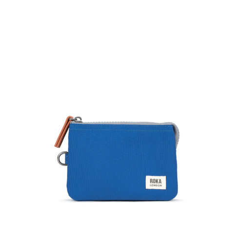 Roka Carnaby - Galactic Blue, Small Recycled Canvas Wallet