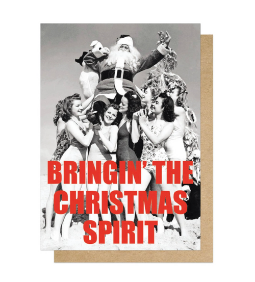 East End Prints Greeting Cards - Bringin' The Christmas Spirit