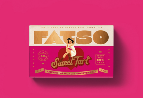Fatso Chocolate - Sweet Tart 150g - 60% Dark Chocolate Chunky Bar