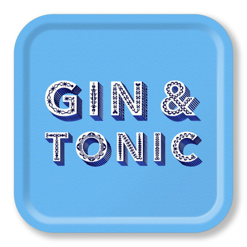 Asta Barrington Gin & tonic / sky blue - Tray 32x32cm - Jamida of Sweden