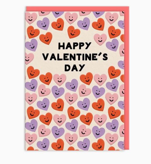 Heart Faces Valentine's Day Card - Ohh Deer  UK