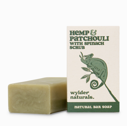 Hemp & Patchouli with Spinach Scrub Natural Bar Soap - Wylder Naturals