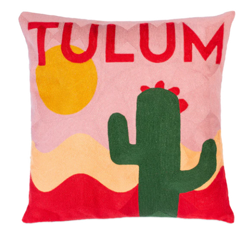 Tulum Needlepoint Cushion - The Pillow Drop