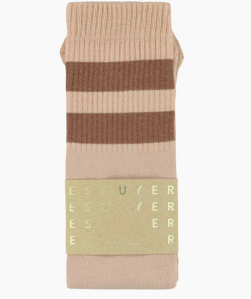 Unisex Tube Socks - Escuyer - Pink / Tan