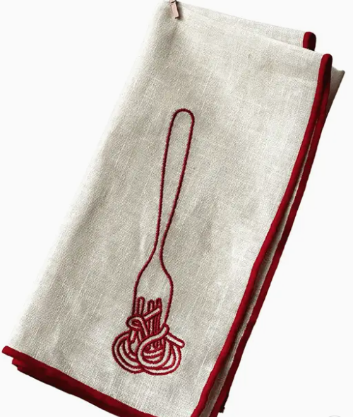 Linen Blend Napkins - Spaghetti (Set of 2) - MÆGEN