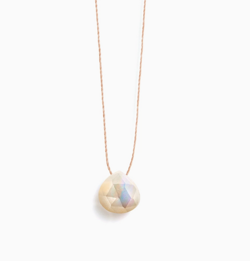 Wanderlust Life - Mother of Pearl Fine Cord Necklace