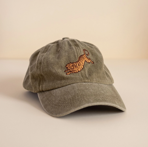 Cai & Jo - Tiger Embroidered Cap