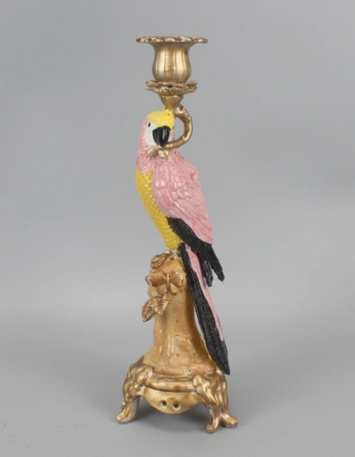 Antiqued Ornate Parrot Candle Holder - McGowan & Rutherford Ltd Antiqued Ornate Parrot Candle Holder - McGowan & Rutherford Ltd