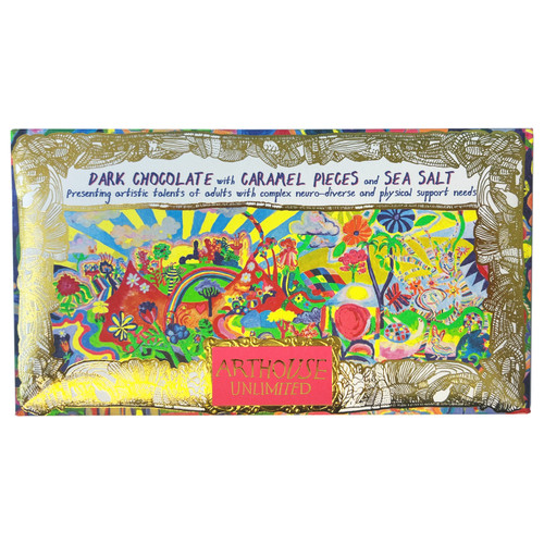 Arthouse Unlimited - Joy Revolution, Dark Chocolate Bar with Caramel Pieces & Sea Salt