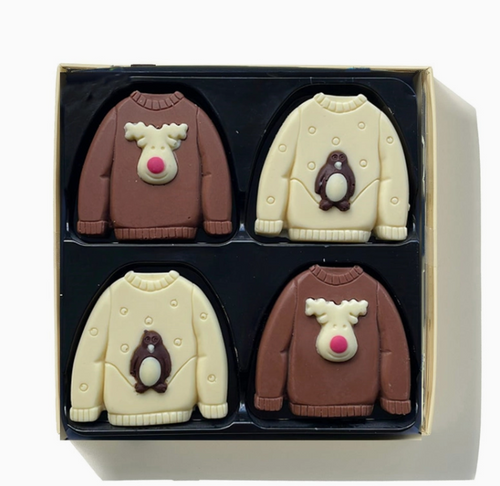 Milk and White Chocolate Christmas Jumpers - Choc on Choc Milk and White Chocolate Christmas Jumpers - Choc on Choc