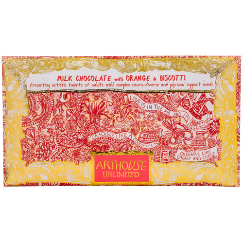 Love is in the Air, Milk Chocolate Bar with Orange and Biscotti - Arthouse Unlimited