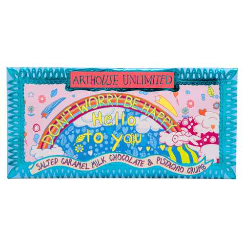 Joy Sized: Be Happy, Salted Caramel Milk Chocolate & Pistachio Crumb - Arthouse Unlimited